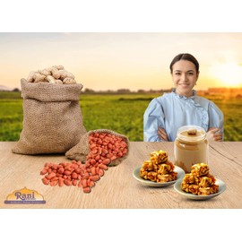 Rani Peanuts, Raw Whole With Skin (uncooked, unsalted) 10lbs (160oz) 4.54kg Box ~ All Natural | Vegan | Kosher | Gluten Friendly | Kosher | Fresh Product of USA ~ Spanish Grade Groundnut/Red-skin
