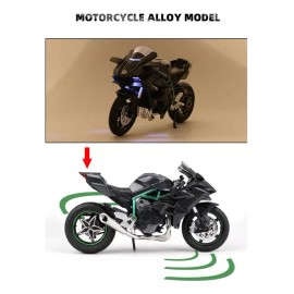 Maisto Kawaski H2r Miniatura Moto Metal De Luz Y Sonido Base 1:12