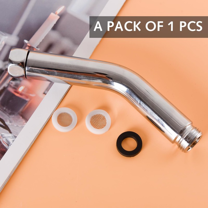 Stainless Steel Curved Forward Universal Handheld Shower Replacement Shower Extension