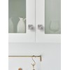 SORWDUERM 2 Pack Brushed Nickel Knobs Square Drawer Pulls Bathroom