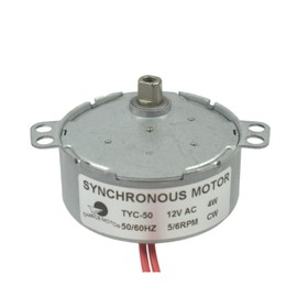 CHANCS TYC-50 Synchronous Motor 12V AC 5-6RPM Flush Shank 5.5mm CW 4W Gear Motor Fan Motor