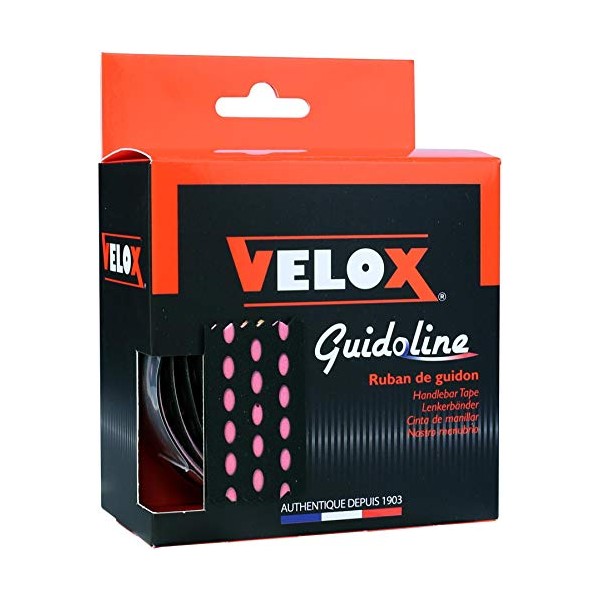 Velox Unisex's Bi-Colour Handlebar Tape, Black/Pink, One Size