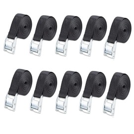 YQkangzhu 10 Pcs Lashing Straps, 1M Ratchet Tie Down Straps with Buckle, Heavy Duty Tensioning Belts, Adjustable Nylon Cargo Strap, Binding Fastening Tightening Belt for Motorcycle Bike Trucks Boxes