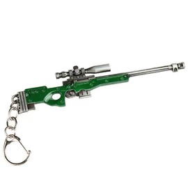 YEHJDSMD key chains Mini Gun Keychain Metal Weapon Rings Pendant for Men, Miniature PUBG Game Assault Rifle Model Bag Tactical Tiny Ornament Gift (Geen)
