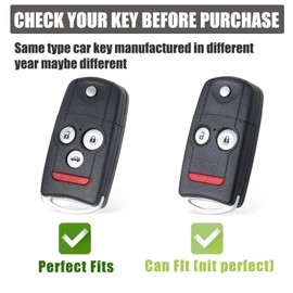 Gematay for Acura Key Fob Cover, Key Case Shell Compatible with Accord Acura MDX Acura RDX Acura TL Acura TSX Acura ZDX Smart Key Protector