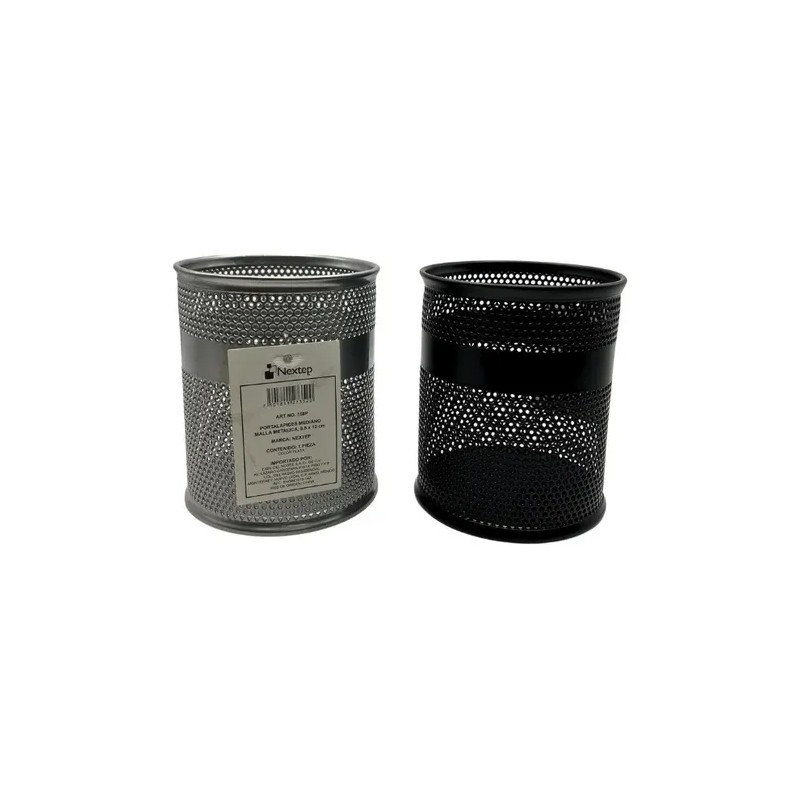 Porta Lapices Nextep Malla Metalica Mediano 8.5x10cm