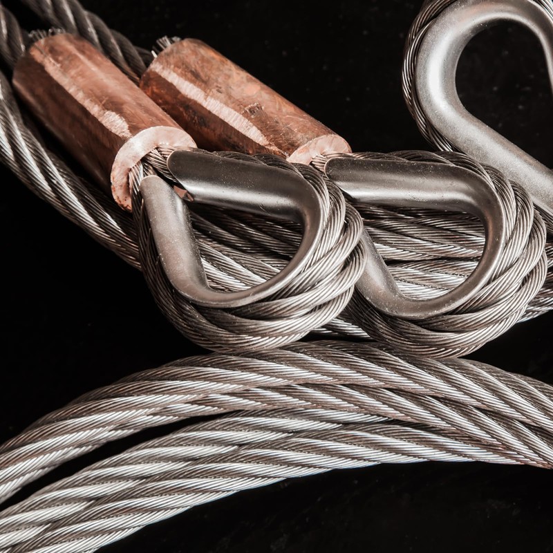 PATIKIL 10 Pack 1/4"/ 6mm Wire Rope Stop Sleeves Copper