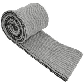 AERZETIX - C56586 - Elastic Fabric/Band 130 x 6.5 cm - for Ribbed Cuffs, Cuffs, Hem, Jacket - Colour Grey - 100% Acrylic - Clothing Knitted Jacket Decoration Creative Projects Sewing