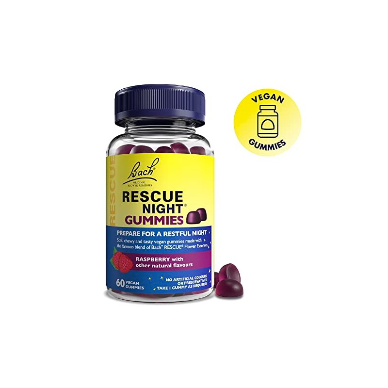 RESCUE Rescue Night Gummies (Raspberry), For A Restful Night's Sleep,