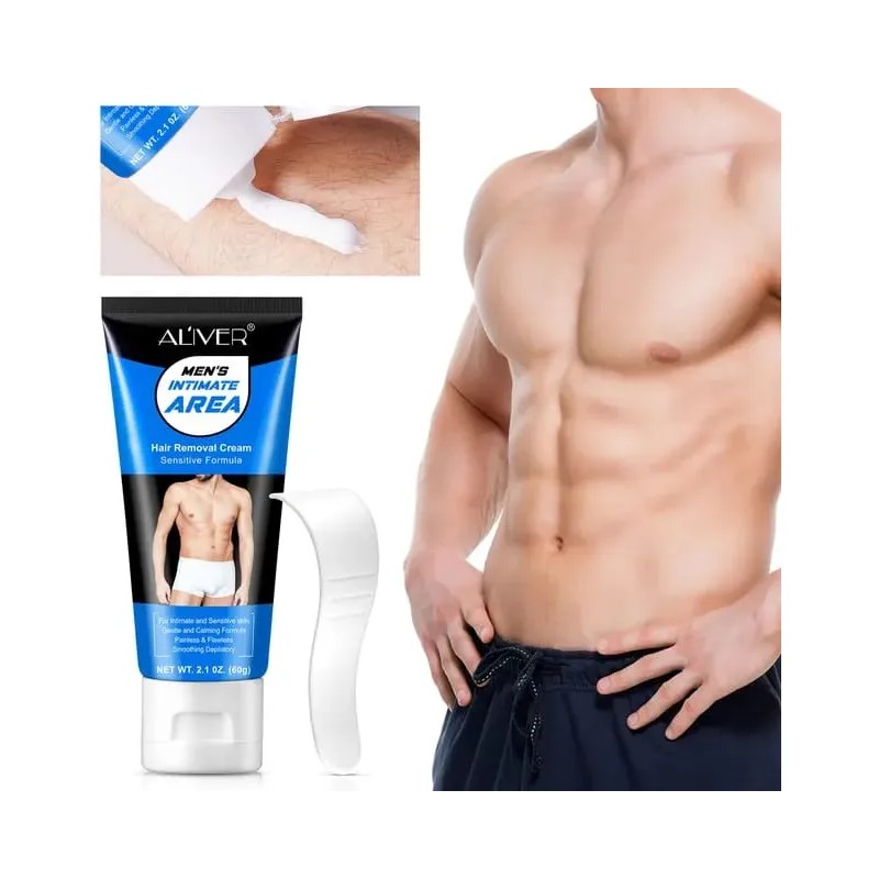 Crema Depilatoria Zona Íntima Masculina Aliver Sin Dolor