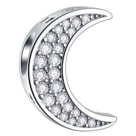 GLOWDAS Valentine's Day Theme Charms, I Love You, Smile, Face, Dreamcatcher, Love, Heart, Flowers, Knot Penny 1, Crescent Moon and Star Beads in Sterling Silver, Gifts for Family/European Bracelet,