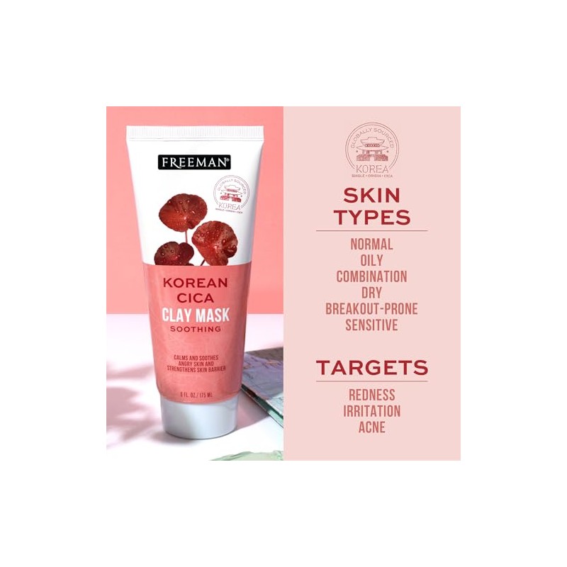 Korean Cica Clay Mask by Freeman for Unisex - 6