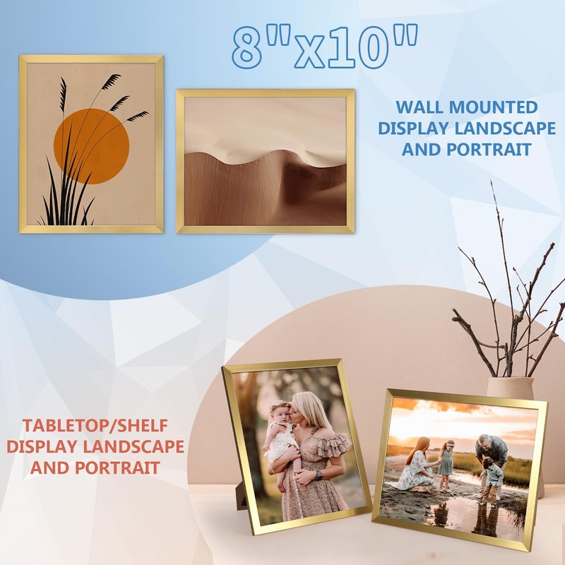 WIFTREY 8x10 Picture Frame Set of 18, Multi Photo Frames