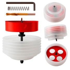 MonoPro Bi-Metal Hole Saw for Recessed Lights 6-1/4 with Silicone Dust Bowl, Hole Saw Drill Bit with 11/32" Hex Shank, Recessed Light for Wood, Plastic Board, Ceiling, Drywall