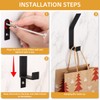 Pack of 6 Coat Hooks, Coat Hooks, Black Coat Hooks,