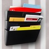 Storex Legal-Size Wall Pocket – Snap & Stack Plastic File