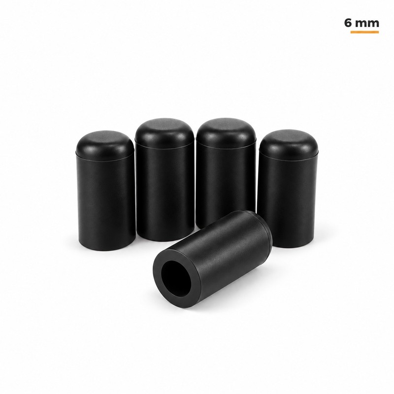 Silicone Vacuum Caps – 5-Pack Black Blanking Plugs for Engine