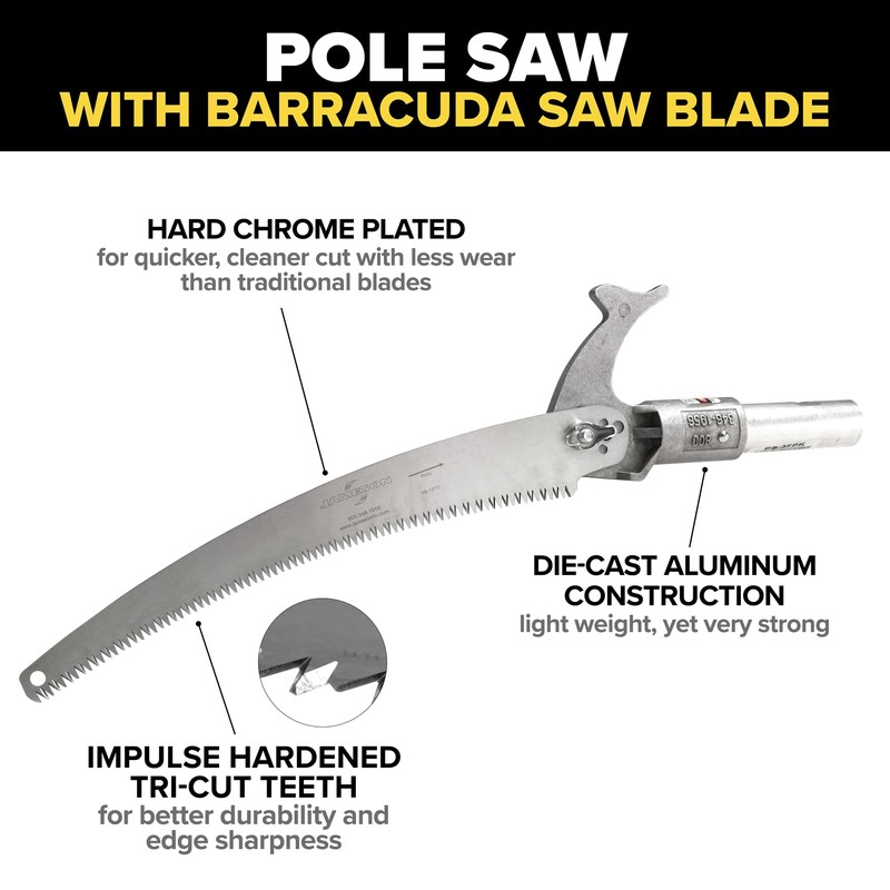 Jameson PS-3FPS1 Tri-Cut Pole Saw Head Kit, 13-Inch Barracuda Blade,