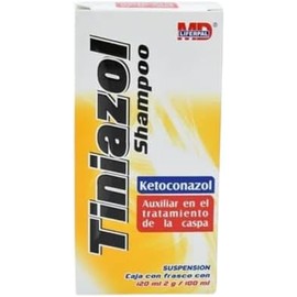 Shampoo tini -azol Botella con 120 mL Shampoo para la Caspa Seborrea Alopecia Dermatológico MD Liferpal Laboratorios Pack (1)