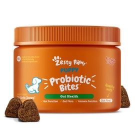 Zesty Paws Puppy Probiotics for Dogs - for Digestive Health, Gut Flora & Immune System Support - Dog Probiotics for Puppies with Bacillus subtilis & Pumpkin - 90 Count