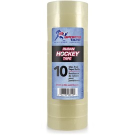 SportsTape Ruban Hockey Tape, 24mm x 25m, Clear, (10-Pack)