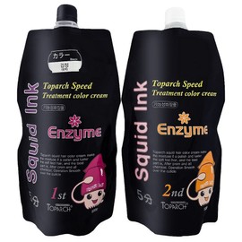 Topa 5 minute squid hair color squid ink squid dye gray hair dye, black, 1 pc / 토파 5분 스퀴드 헤어컬러 오징어먹물 오징어염색약 새치염색, 블랙, 1개