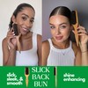 GranNaturals Boar Bristle Slick Back Hair Brush for Sleek Ponytail