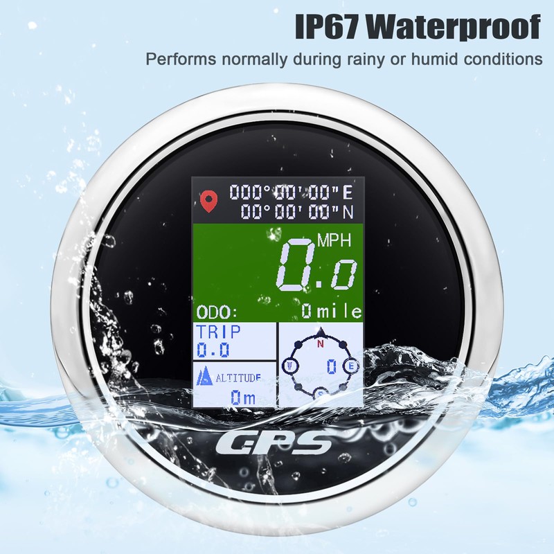 MAIMEIMI GPS Speedometer 85mm 3-3/8" Digital Boat GPS Speedometer Gauge