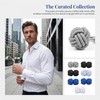 KGCGJVB 5 Pairs Cufflinks Set Silk Knot Fabric Cuff Links