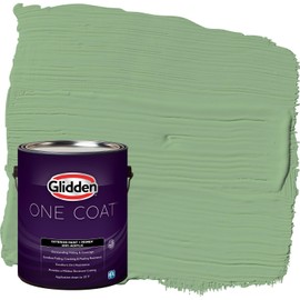 Glidden Exterior Paint + Primer: Green/Pear Cactus, One Coat, Flat, 1-Gallon