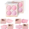 PINKCOCO Blending Mood Cheek Blusher Palette 4 Color Blusher 02#Bluberry