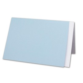 10 x card set, DIN B6, 12 x 17 cm, 120 x 170 mm, folding cards with envelopes and insert sheets, ribbed structure surface, light blue, vintage invitation cards