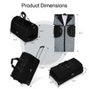 Modoker Convertible Rolling Garment Bag for Travel, Suit Travel Bag