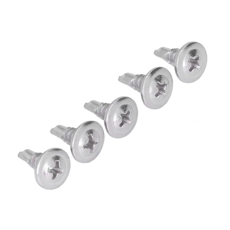 200Pcs Self Drilling Screw Stainless Steel Round Washer Head M4.8x13