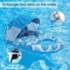 COOLCOOLDEE Pool Lounge Float with Canopy UPF50+,Extra Large Pool Floats