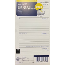 Haase-online Filofax Personal Week on Two Pages 2024