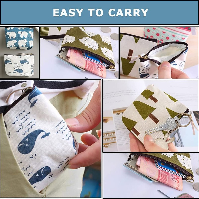 Generic GZM3 4pcs Coin Storage Bag Cute Women Girls Kids