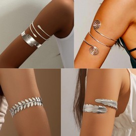 Frodete Arm Cuff Bracelet for Women Gold Upper Arm Jewelry Bangle Cuff Bracelets Starfish Shell Beach Jewelry Trendy Stuff Gifts