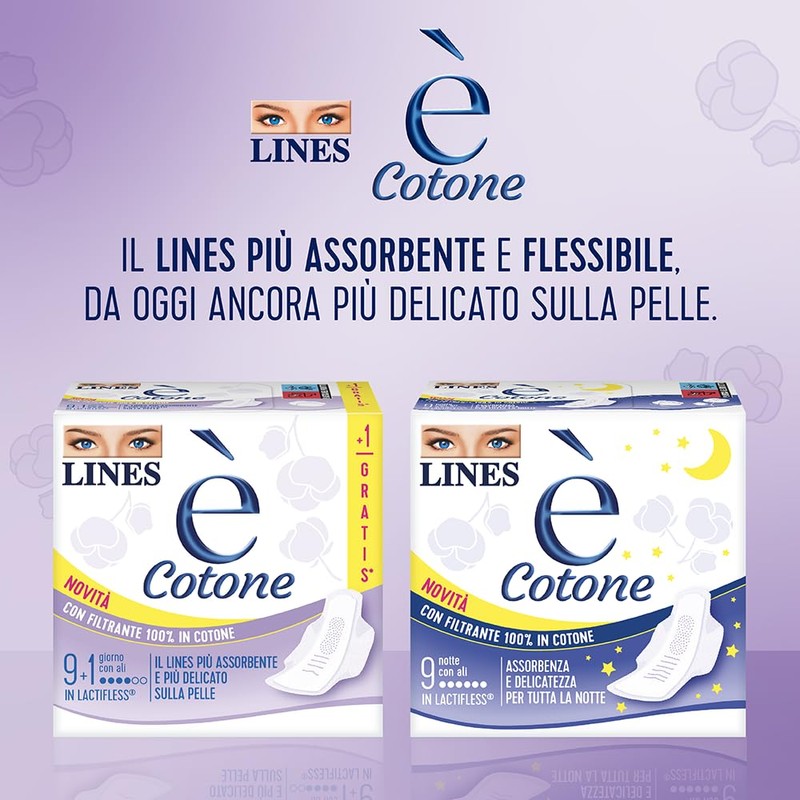 LINES Es ist Baumwolle Nacht mit Flügeln, 9 Stück