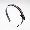 (2 types) Burnaby Slim Black Gold Cubic Ribbon Hairband Silver