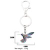 LONYOO Zinc Alloy Enamel Flying Hummingbird Keychain Rhinestones Bird Jewellery