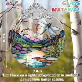 Christmas Ornament - Stained Glass Dragonfly Ornament - Christmas Home Decor - Christmas Tree Ornament - Holiday Ornament - Holiday Present Ideas - Gift Exchange - Fluttering Dragonfly