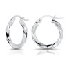 Hoops & Loops - Sterling Silver 15mm Twisted Click Top