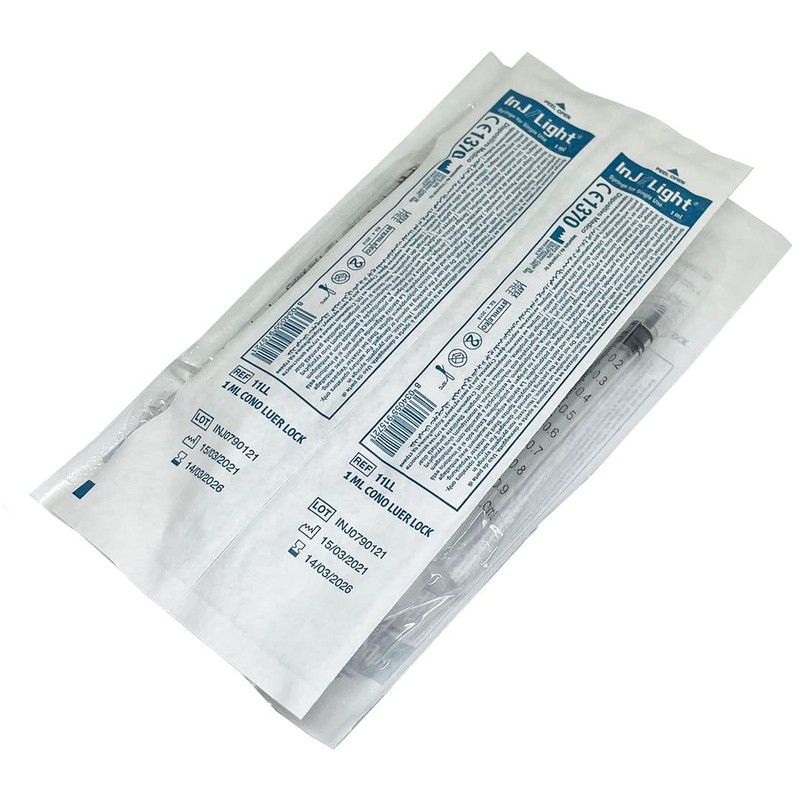 1ml Syringe Sterile Luer Lock CE Marked (Box of 100)