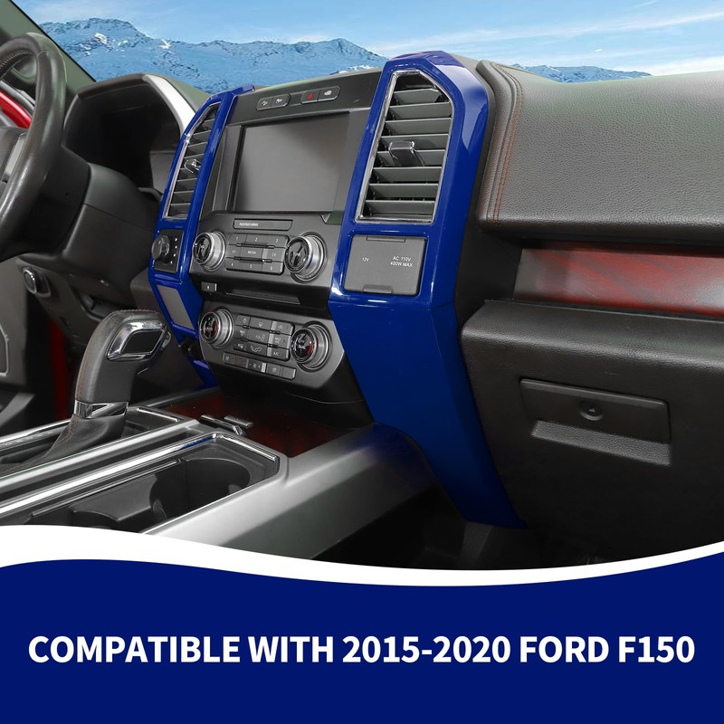 RAZPOY for F150 Interior Trim Kit, 4PCS Center Console AC
