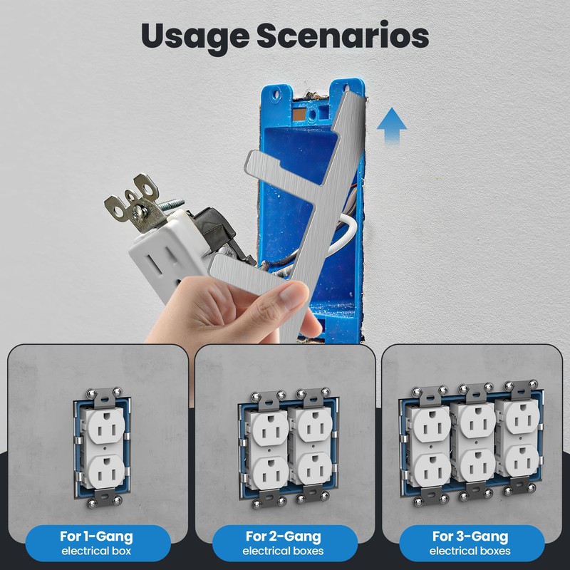MooxHAI 30 Pcs Switch Box Straps on Electrical Outlet Repair