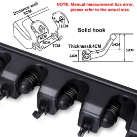 Mop and Broom Holder Wall Mount Broom Organizer Mop Hanger Home Cleaning Supplies Rake Garden Tool Storage Rack Garage Laundry Room Organizations