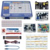 BOJACK BOJACK 37 Values 480 Pcs Electronics Component Fun Kit with Power Supply Module, Jumper Wire,Precision Potentiometer,830 tie-Points Breadboard Compatible with STM32,Raspberry Pi,Arduino