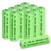 Lombaour 1.2v AA 500mAh Rechargeable Batteries,Double A Ni-MH Pre-Charged Solar