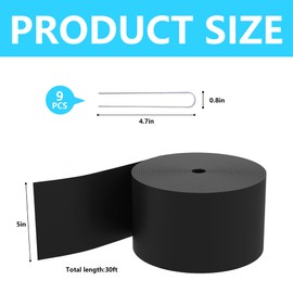 Watayo 30 FT Grass Barrier Landscape Edging Coil - 5 inch Depth Terrace Board Edging - Flexible Garden Bed Weed Barrier for Lawn Area Backyard Driveway Path Sidewalk